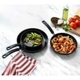 thumbnail image 2 of T-fal B363S3 Specialty Nonstick 3 PC Fry Pan Cookware Set, 3-Pack, Black, 2 of 4