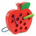 thumbnail image 1 of IFIT Montessori Large Apple Lacing, Montessori Toy Practical Life Materials, 1 of 2