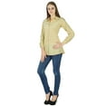 thumbnail image 2 of Top Cotton Shirt Long Sleeve Solid Short Kurta Women Clothing, 2 of 4
