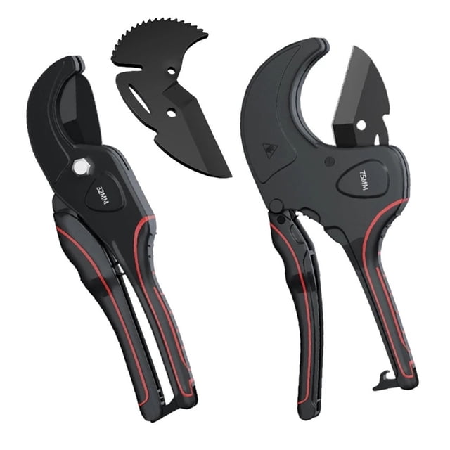 Ratchet Pipe Tube Cutter for PVC PU PP PE Hose Heavy Duty Cutting Tool Fast Square Cuts ,Easy to Use