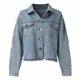 thumbnail image 4 of Gibobby chaquetas de invierno largas Chaqueta de mezclilla corta suelta de estrella de borla de otoño e invierno para mujer (Azul, XL), 4 of 5