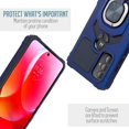 thumbnail image 4 of For Motorola Moto G Pure / Moto G Power 2022 Case Shockproof Ring Stand Cover With Free Tempered Glass Screen Protector - Navy, 4 of 5