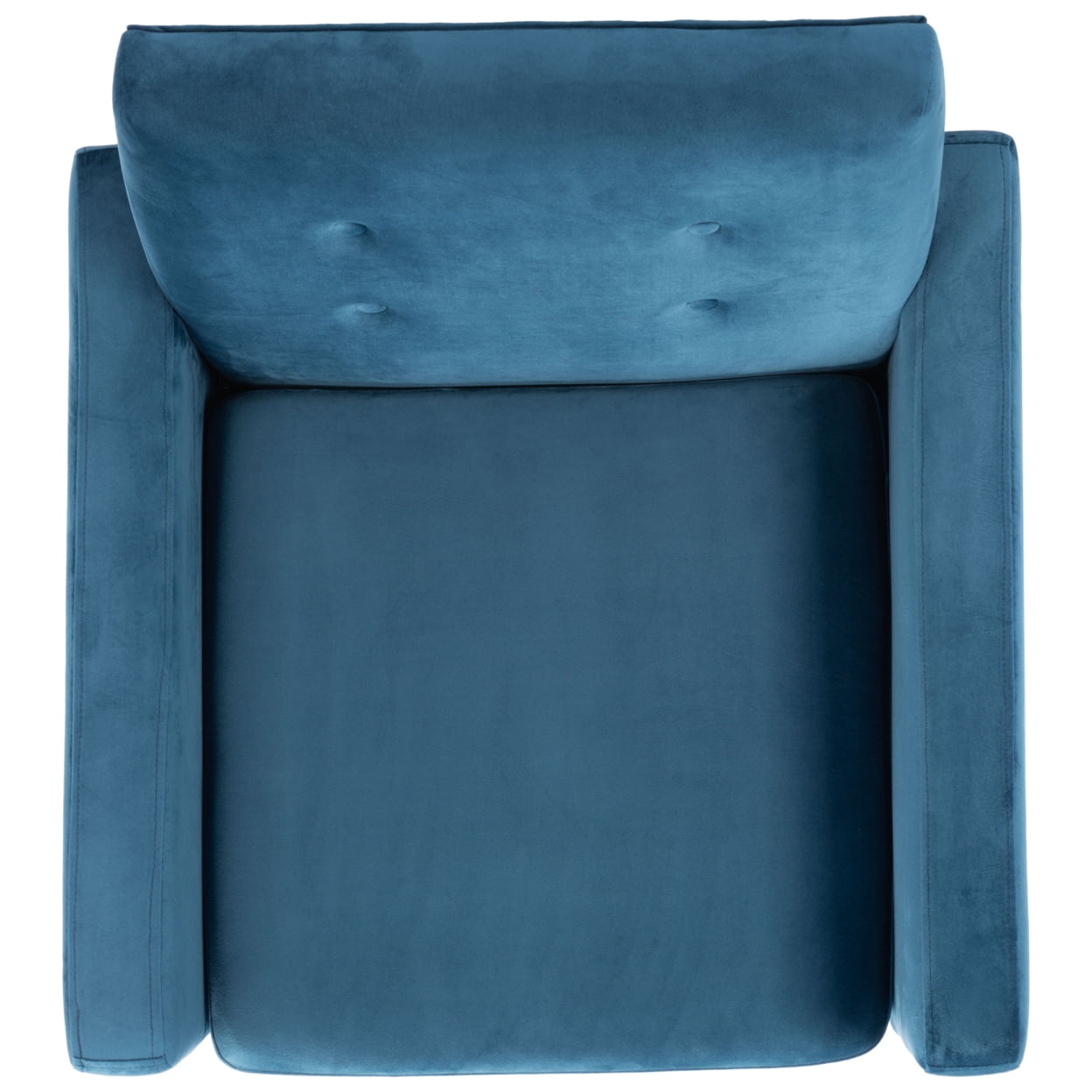 SAFAVIEH Roald Solid Glam Sofa Accent Club Chair, Blue