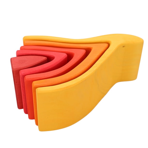 Flames Nesting Wooden Stacker, Flame Element Stacking Toy Exquisito Peso Ligero Para Mejorar La Creatividad Para Mejorar La Imaginación Para Niños A Partir De 3 Años ANGGREK Otros