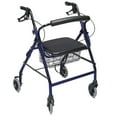 thumbnail image 2 of Lumex Walkabout Wide Rollator with Seat - Wide 15.5" Seat with 350 lb. Weight Capacity - Royal Blue, RJ4318B, 2 of 5