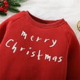 thumbnail image 4 of Little Boys' Sweatshirt Long Sleeved Crew Neck Pullover Sweatshirt with Letter Print Top Fall Winter Clothes ,Size 8-9T , Red, 4 of 9
