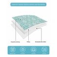 thumbnail image 5 of Quilts Twin Size Bedding Set, Teal Paisley Boho Lightweight Quilted Comforter, Abstract Art Floral Aesthetic Soft Reversible Bedspread Coverlet with Pillow Covers for All Season, 68" x 86", 5 of 7