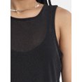 thumbnail image 4 of No Boundaries Women's Sparkle Mesh Coverup Tank Top, Sizes XXS-XXL, 4 of 5