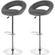 thumbnail image 2 of Taburete de Bar Juego de 2, Taburete con asiento redondo, Taburete de cocina Giratorio en 360° con Respaldo y Reposapiés - Gris esquí esquí Gafas de esquí, 2 of 5