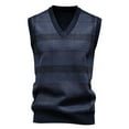 thumbnail image 2 of SAATLERI Mens Sweater Vest Casual Lined Plaid Vest V-Neck Sleeveless Pullover Knitwear Fleece Vests Loose Fit Fall Winter Tops, 2 of 4