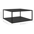 thumbnail image 4 of vidaXL Coffee Table Black 80x80x35 cm Tempered Glass, 4 of 4