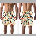 thumbnail image 3 of luoweisi Men's Beach Shorts Quick Dry Swim Trunks with Mesh Lining Geometry XL, 3 of 5
