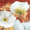 thumbnail image 2 of Sanna, Leonardo 15x15 Gold Ornate Wood Framed with Double Matting Museum Art Print Titled - Washed Poppies (Red and Gold) II, 2 of 4