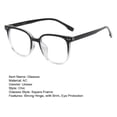 thumbnail image 7 of sunsanly Blue Light Blocking Glasses Unisex Large Frame Clear View Strong Hinge Transparent with Brim Eye Protection Clear Bluelight Glasses Spectacles Eyewear, 7 of 7