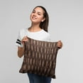thumbnail image 5 of Plutus Brown Plush Pelt Animal Faux Fur Luxury Throw Pillow - Double sided 24" x 24", 5 of 5