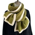 thumbnail image 2 of Wancir Men's And Women's Border Knitted Yarn Versatile Warm Block Color Blocked Scarf, 2 of 2