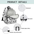 thumbnail image 4 of Black Cat and Paw Print White Pattern Cute School Backpack Bag for School with Padded Back and Adjustable Shoulder Straps 15.25"x11.5"x5.25", 4 of 5