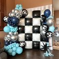 thumbnail image 3 of LQQBOX Black and White Double Sided Square Foil Balloons Wall,19 Inches Chrome Foil Balloons Tunnel Arch Kit for Bachelorette, Anniversary, Wedding, Birthday Party Background Decoration, 3 of 7