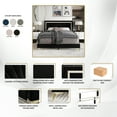 thumbnail image 3 of Castle Place Luxurious Diamond Strip Velvet Upholstered Bed Black, Full, 3 of 6