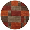 thumbnail image 2 of Addison Rugs Chantille Indoor/Outdoor Transitional Squares Chocolate Machine Washable Round Rug, 8' x 8', 2 of 7