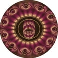 thumbnail image 1 of Ahgly Company Machine Washable Indoor Round Transitional Chestnut Red Area Rugs, 4' Round, 1 of 7