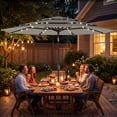 thumbnail image 2 of Outsunny 9.3 ft Patio Umbrella with Solar Lights, Cover, Outdoor Parasol, 2 of 10