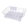 thumbnail image 1 of Stainless Steel Dish Drainer Drying Rack With 3-Piece Set Removable Rust Proof Utensil Holde For Kitchen Counter Storage Rack, 1 of 5