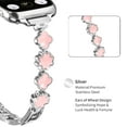 thumbnail image 3 of XIHAMA 14mm Clover & Mother-of-Pearl Watch Band for Women, Compatible with Apple Watch 38/40/41/42mm Series 1-10, Stainless Steel Metal Bracelet with Secure Clasp, 3 of 6