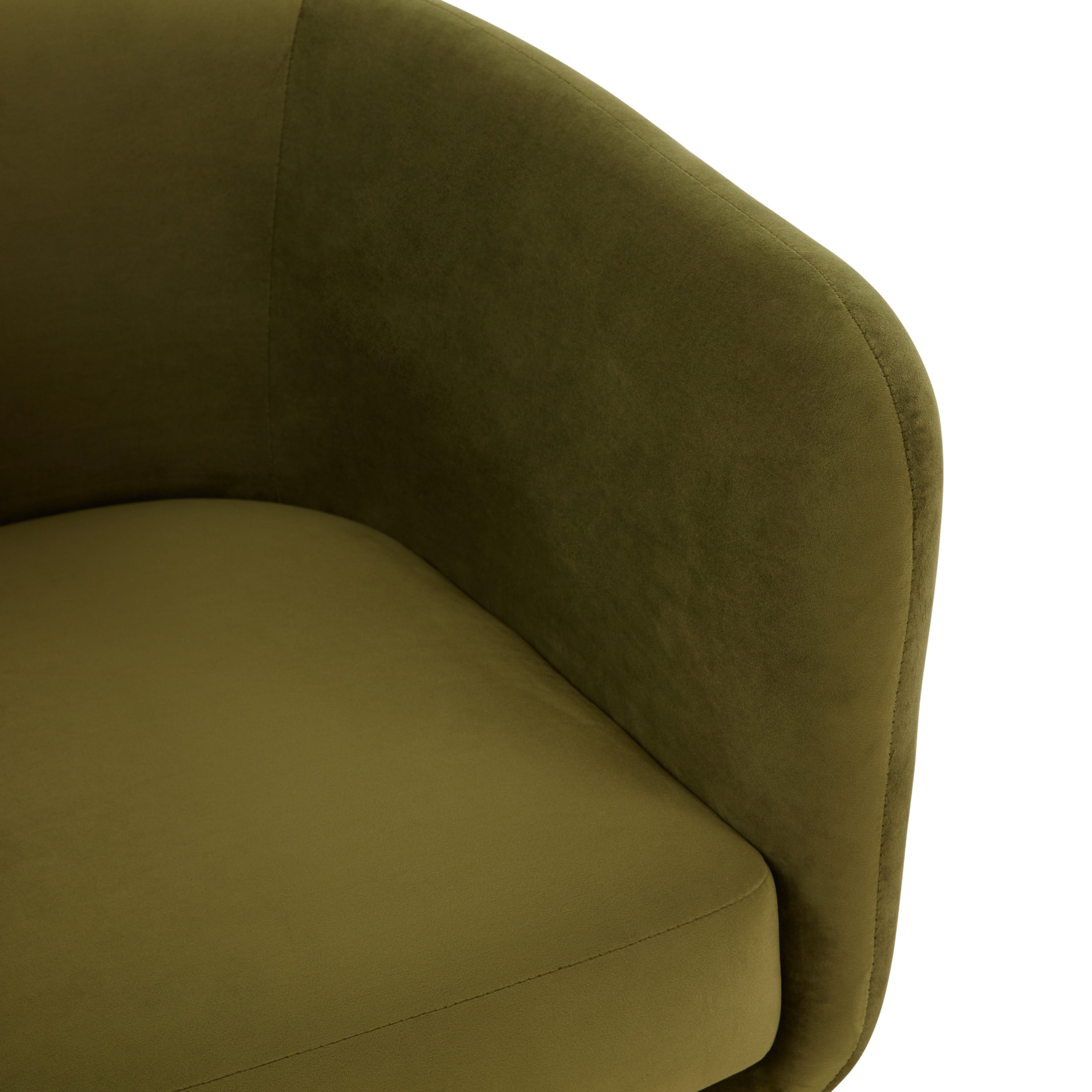 SAFAVIEH Couture Wally Modern Velvet Solid Dining Chair , Olive Green