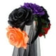 thumbnail image 4 of Minnieouse Diadema de malla decorativa portátil para mujer, flor elegante para fiesta de Halloween, diadema para disfraz de mujer, tocado, regalo de Accesorio para el cabello negro rojo Minnieouse AP018154-03, 4 of 6