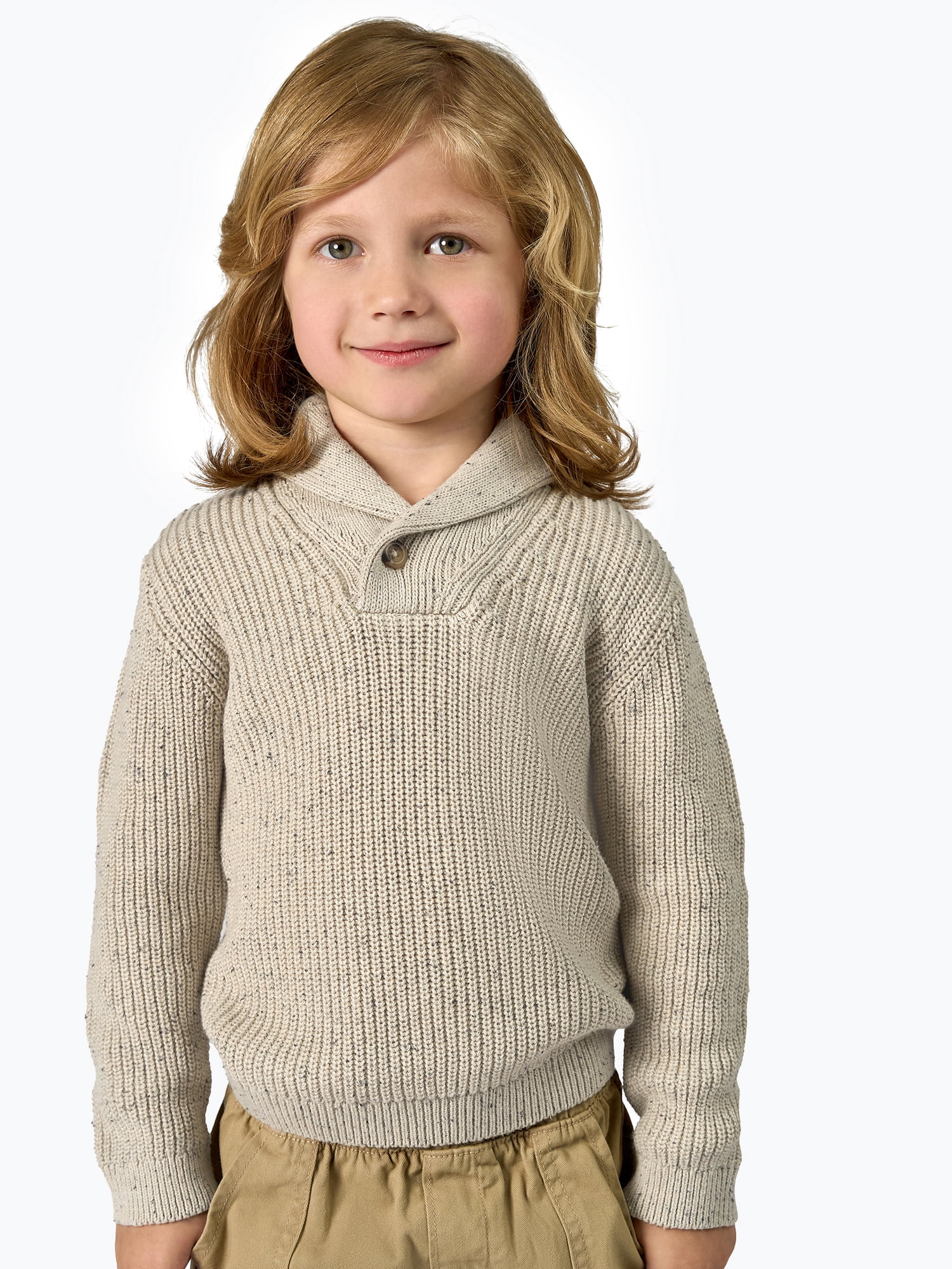 Modern Moments by Gerber Toddler Boy Shawl Collar Sweater, Sizes 12M-5T