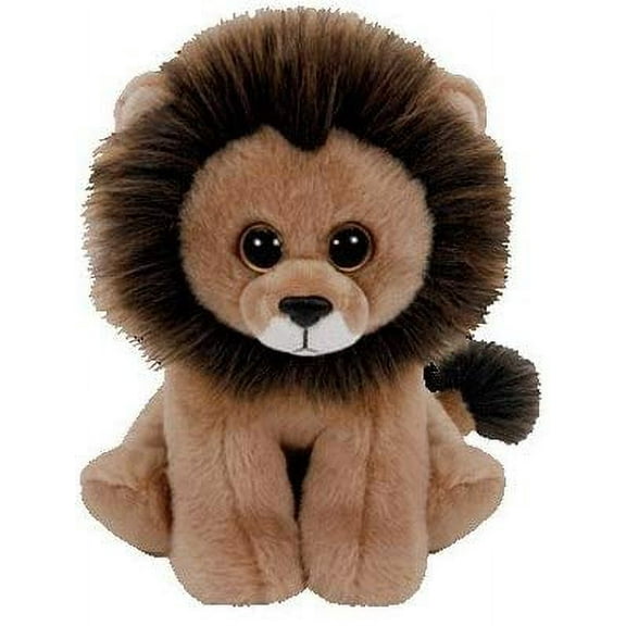 Ty Beanie Babies- Louie The Brown Lion Small 6" Animal Plush