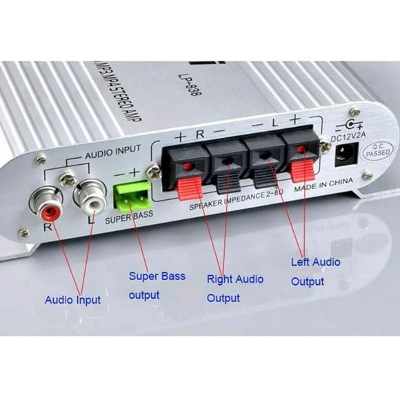 LP838 Amplificador estéreo Hi-Fi 2.1 con subwoofer