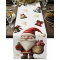 thumbnail image 5 of Christmas Santa Dwarf Snowflakes Bell Table Runner 13x120in Non-Slip Cotton Linen Table Runners, Red White Green Dresser Scarves TableRunner for Dinner Kitchen Dining Wedding Party, 5 of 9