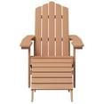 thumbnail image 2 of vidaXL Garden Adirondack Chair with Footstool & Table HDPE Brown, 2 of 4