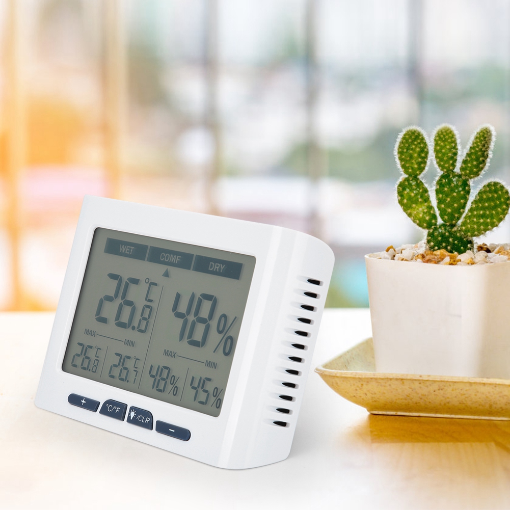 Tebru Electric Thermometer Hygrometer,Household Temperature Humidity