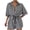 Black, variant on Qiopertar Women's Stripe Lapel Cardigan Button Mid Sleeve Belt Jumpsuit Shorts Casual Comfy Elastic Waist with Pockets Spring Summer Beach Vacation Fashion Romper, Blue XL