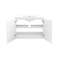thumbnail image 6 of Sink Vanity Cabinet, Wall Mount, White, Ceramic, Melamine, Modern Contemporary, Hotel Bedroom Bathroom Master Suite Guest, 6 of 9