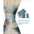 thumbnail image 4 of Abstract Turquoise Gold Blackout Curtains French Door Curtains for Door Window, Modern Oil Painting Ocean Privacy Drapery for Patio/Sidelight Doors, 1 Panel with Tieback, 25 x 72 Inches, 4 of 6
