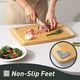 thumbnail image 3 of Juego de tablas de cortar Socisen Bamboo sobre fregadero con patas antideslizantes, 3 of 8
