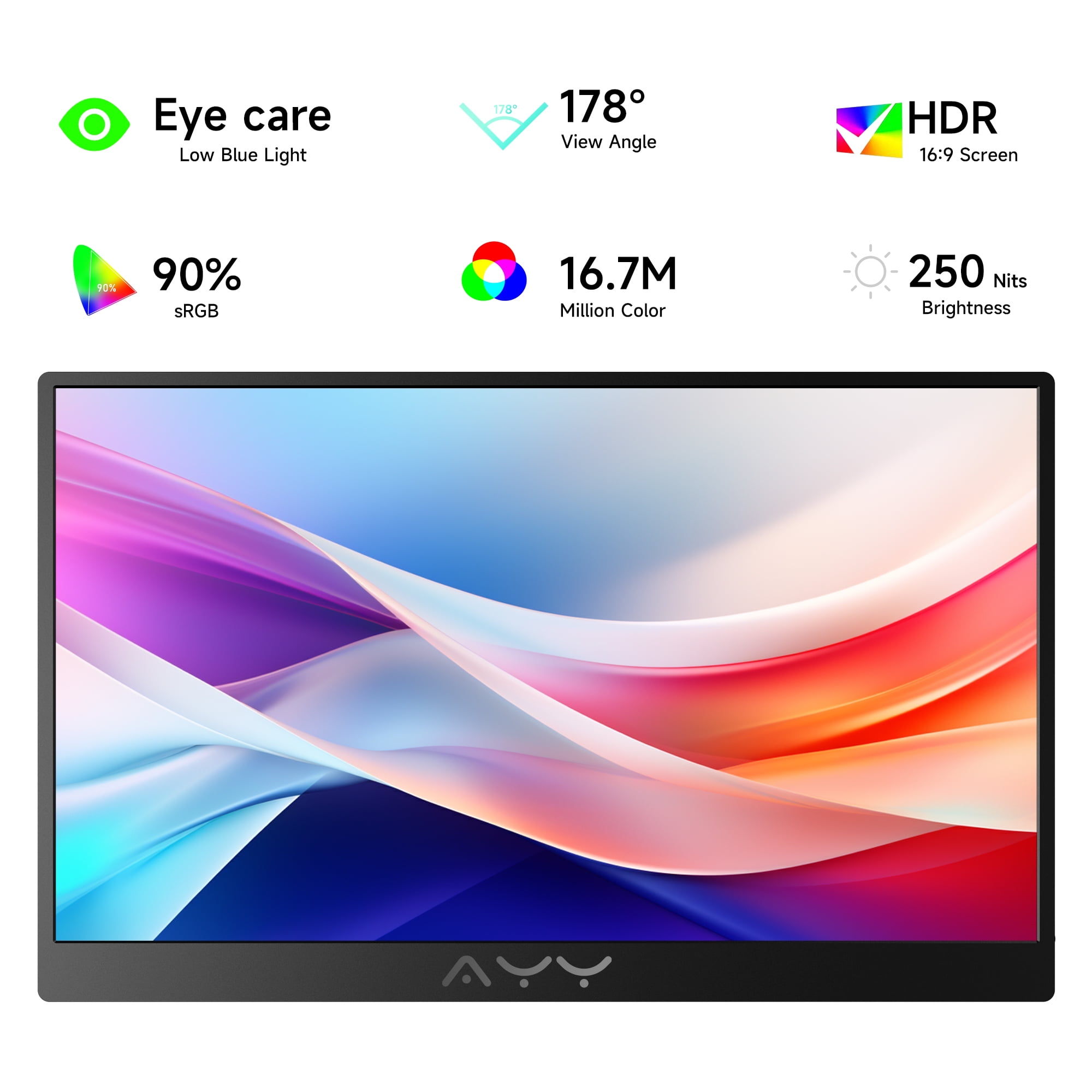 mayceyee 15.6 Inch Portable Monitor for Laptop,FHD 1080P USB C Travel Monitor External IPS HDMI for Computer, Second Display Screen Extender with Kickstand for PC Phone Switch PS4/5