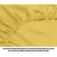 thumbnail image 3 of 1200 Thread Count California King Size Deep Pocket Solid Cotton Sheet Set (California King, Gold), 3 of 4