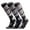 Mixed colors, variant on Fesfesfes 3 Pairs Men's Ski Socks Winter Calf High Sock Warm Outdoor Sports Mountaineering Socks