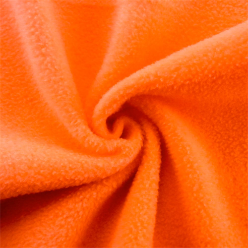 Neon Orange Double Sided Fleece Knit, Fabric By the Yard