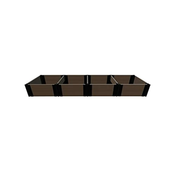 Frame It All TOOL-FREE WEATHERED WOOD 2' X 8' X 11" RAISED GARDEN BED (2' SECTIONS) - 1" PROFILE