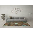 thumbnail image 3 of Ahgly Company Indoor Rectangle Patchwork Light Blue Transitional Area Rugs, 7' x 10', 3 of 4