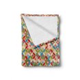 thumbnail image 2 of Geometric Soft Flannel Fleece Throw Blanket, Japanese Interlocking Pattern with Circles and Flower Blooms Far, Cozy Plush for Indoor and Outdoor Use, 60" x 80", Multicolor, by Ambesonne, 2 of 6