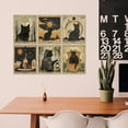 thumbnail image 6 of 6Pcs Black Cat Tarot Art Posters Vintage Black Cat Prints Retro The Sun Moon Star Forest Unframed Mystical Cat Decor Tarot Themed Wall Art for Home Office School Living Room Mixed Color, 6 of 7