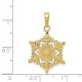 thumbnail image 4 of Diamond2Deal 14K Yellow Gold Snowflake Pendant for Women (L- 0.99 inch, W- 0.63 inch), 4 of 6