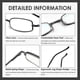 thumbnail image 5 of 2026 3 Pack Slim Pocket Reading Glasses For Men Women Blue Light Blocking Compact Readers Spring Hinge Metal Frame Eyeglasses With Portable Pen Clip T, 5 of 5